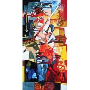 Ashkal, Acrylic on Canvas, 18" x 36", AC-ASH-036